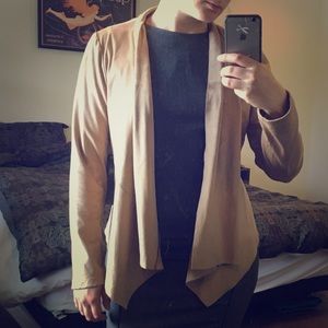 Beige Suede Jacket / Cardigan